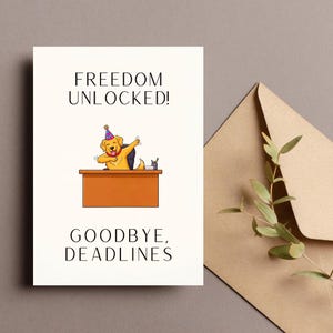 Carte d'adieu chien drôle, bureau d'adieu imprimable, carte d'adieu Golden Retriever, cadeau d'adieu chien, carte de départ de chien, téléchargement numérique