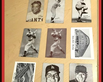 BROOKLYN DODGER CARDS Mays Moon Ebbets Field Drysdale Hodges Newcombe  Antonelli