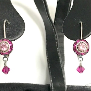 ANTIQUE EARRINGS DANGLE Ruby Type Stones