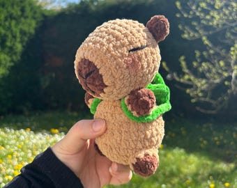Crochet Capybara Plush | Handmade Amigurumi Capybara | Cute Animal Plush | Unique Gift | Handmade Capybara Plush