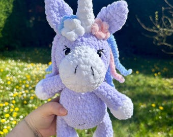 Crochet Unicorn Plush | Handmade Amigurumi Unicorn | Cute Magical Plush | Original Gift for Girls | Handmade Unicorn Plush