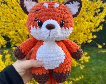 Crochet Fox Plush | Handmade Amigurumi Fox | Cute Animal Plush | Unique Gift | Fox Plush Handmade Toy