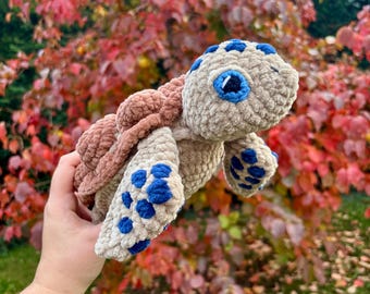 Crochet Turtle Plush | Handmade Amigurumi Turtle | Soft Animal Plush | Original Nature Gift | Handmade Turtle Plush