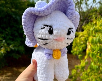 Crochet Wizard Cat Plush | Handmade Magic Cat | Kawaii Gothic Plush | Unique Gift | Room Decoration