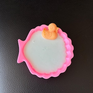 Handmade Scented Soap with Duck Figure | Cute Fish-Shaped Soap | Bathroom Decor | Baby Shower Favor | Gift Idea