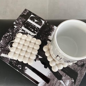 Sleek Ceramic Coaster Set – Chic Drink Coasters for Office or Home – Handcrafted Home Decor
