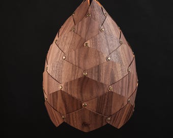 American Walnut Veneer Pendant Lamp: Modern Home Lighting