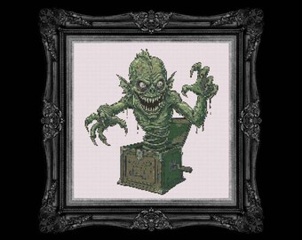 Black Lagoon Creature - Jack-in-a-Box - Stitch Pattern - PDF Pattern
