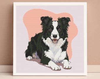 Border Collie Dog - Stitch Pattern - PDF Pattern