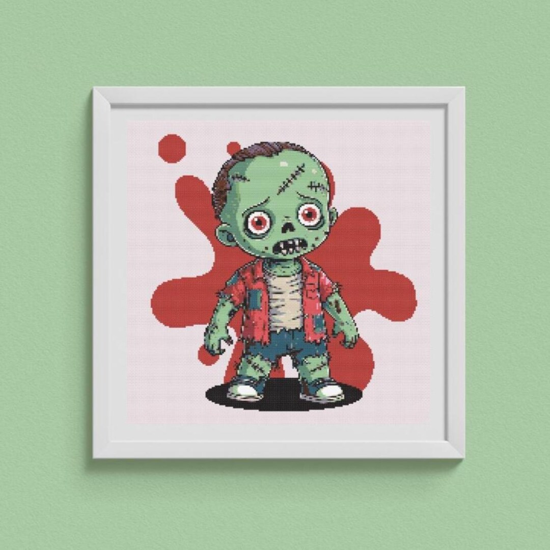 Zombie Pattern Stitch Zombie Boy - Stitch Pattern - PDF Pattern - Etsy