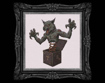 The Wolfman / Werewolf - Jack-in-a-Box - Stitch Pattern - PDF Pattern