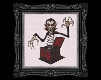 Dracula - Jack-in-a-Box - Stitch Pattern - PDF Pattern