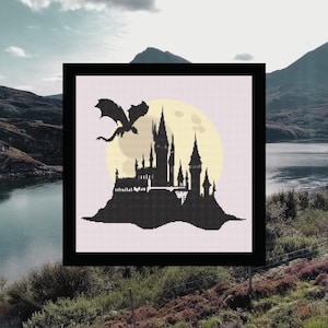 Wizard Castle & Dragon - Stitch Pattern - PDF Pattern