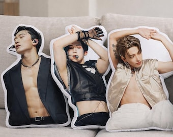Ateez Abs Pillow, Funny Kpop Plush Cushion, Idol Body Pillow Gift for Atiny, Soft Plush Decor, Birthday Gift for Kpop Fans, Cute Idol Doll