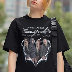 AESPA Synk Parallel Line World Tour Tshirt, Aespa Whiplash Shirt, Aespa Live Tour Tee Aespa Shirt Aespa Karina Giselle NingNing Winter Shirt