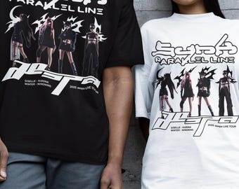 AESPA Chrome Heavy Metal SYNK Hyper Line Tour Shirt Kpop