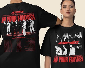 ATEEZ 2025 World Tour In Your Fantasy T-Shirt, Ateez Shirt Kpop Ateez Goldene Stunde Teil 2 Shirt, Ateez Merch, Ateez Tour Nordamerika Shirt