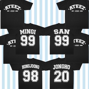 Retro Ateez Mitglieder T-Shirt, ATEEZ 2025 World Tour In Your Fantasy Shirt, Ateez Shirt, Ateez Goldene Stunde Teil 3, Ateez Tour Shirt Ateez Geschenk