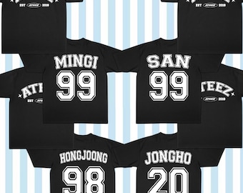 Retro Ateez Members T-Shirt, ATEEZ 2025 World Tour In Your Fantasy Shirt, Ateez Shirt, Ateez Golden Hour Part 3, Ateez Tour Shirt Ateez Gift