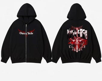 Sudadera con capucha y cremallera Stray Kids DominATE CelebrATE, sudadera con capucha y cremallera Stray Kids Concert, sudadera con capucha Stray Kids, mercancía de Stray Kids, sudadera con capucha y cremallera Skz Kpop Stray Kids