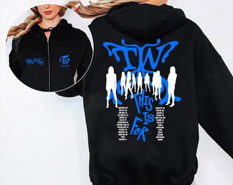 Twice This Is For Concert Zip Up, Twice Zip Hoodie, Twice My Strategy Is, Twice 5th World Tour Zip Hoodie, Twice Kpop Zip Hoodie, Twice Gift