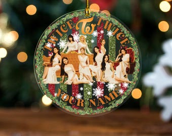 TWICE Christmas Ornament, Personalized KPOP Ornament, Twice Merch, Custom Twice Lover Ornaments Gift For Once, Holiday KPOP Decor