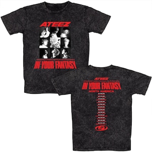Ateez 2025 World Tour in Your Fantasy Mineral T-Shirt, Ateez Lemon Drop, Ateez World Tour in US Shirt, ATEEZ Golden Hour Part 3, Ateez Merch