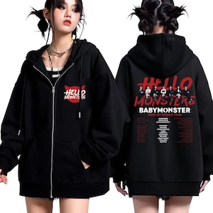 BABYMONSTER ZIPパーカー BABYMONSTER 青 ジップアップパーカー