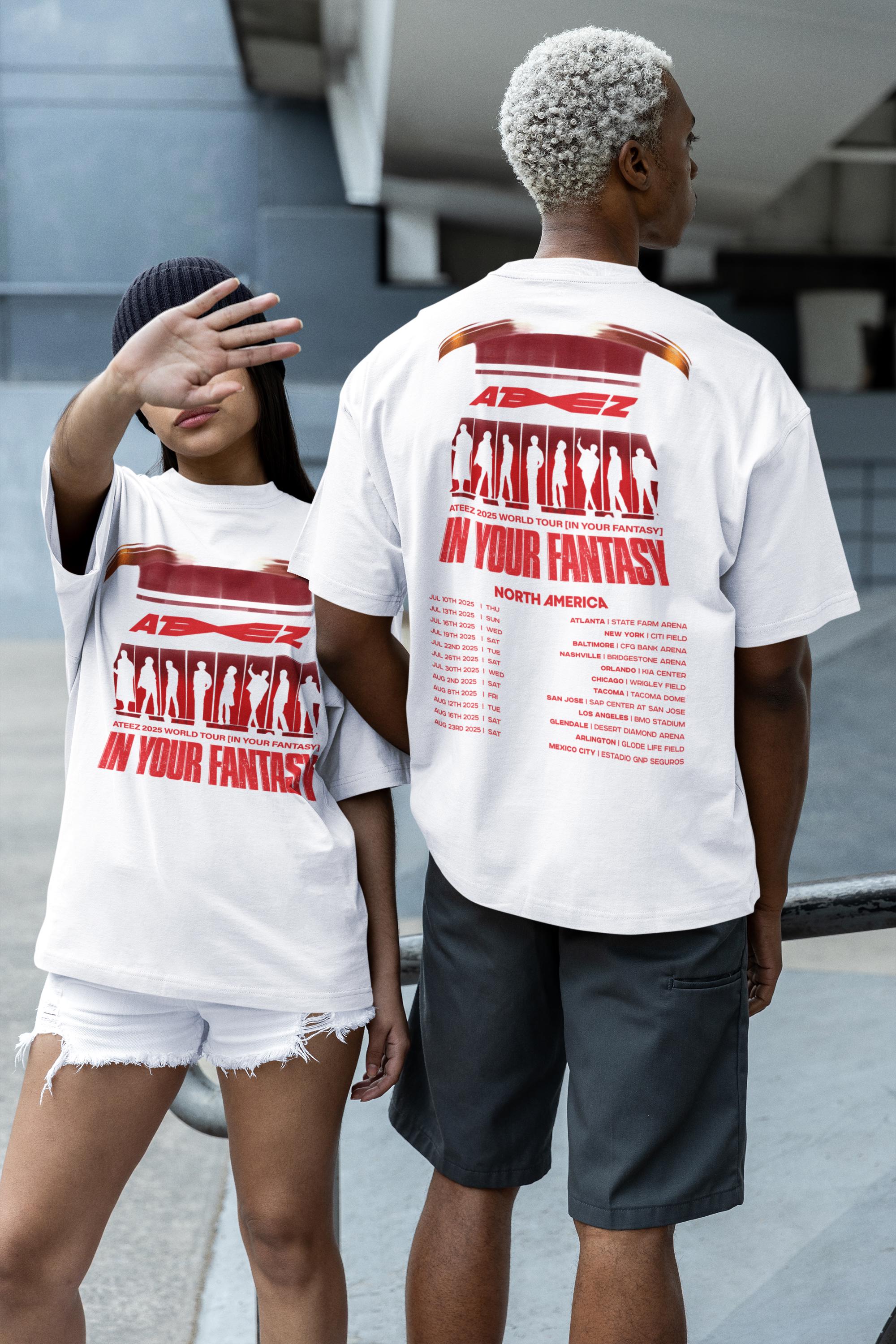 ATEEZワールドツアー「In Your Fantasy」USシャツ、ATEEZシャツ「Ateez