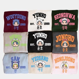 Graphic Cute ATEEZ Members T-Shirt, ATEEZ World Tour 2025 Tee, Ateez Shirt, ATEEZ In Your Fantasy Tour Shirt, Ateez Tour Shirt, Ateez Hoodie