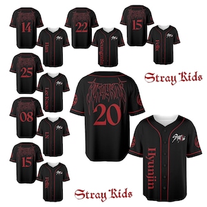 Stray Kids Member Baseball Jersey, Stray Kids DominATE World Tour Baseball Jersey, Kpop Unisex Jersey Baseball, SKZ Merch, Stray Kids Jersey