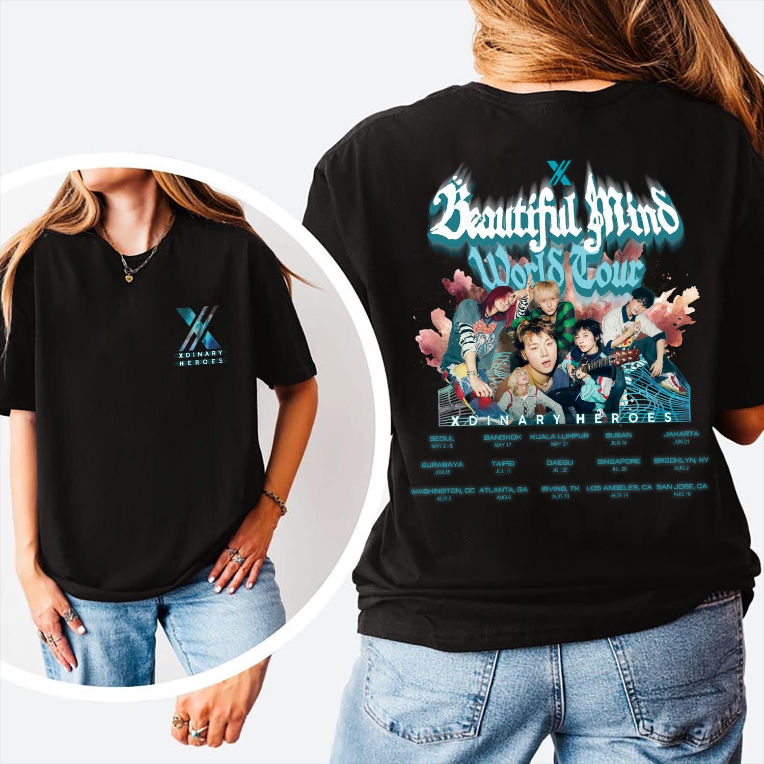Xdinary World Tour 2025 Heroes Beautiful Mind Shirt, Kpop Xdinary
