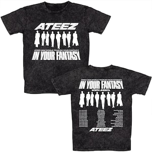 Ateez In Your Fantasy World Tour Mineral Wash Shirt, Ateez Mighteez, Ateez Lemon Drop Shirt, Ateez Golden Hour Part 3, Ateez Tour 2025 Shirt