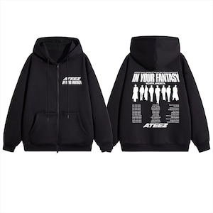 Classic ATEEZ World Tour 2025 Zip Hoodie, Ateez Zip Hoodie Kpop Ateez In Your Fantasy Tour, Ateez Merch, Ateez Tour Hoodie, Ateez Fan Gifts