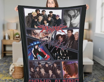 Manta personalizada de Stray Kids, recuerdo único y acogedor de fans, manta de Stray Kids KPop, ropa de cama para dormitorio, regalos de Skz, decoración Kpop