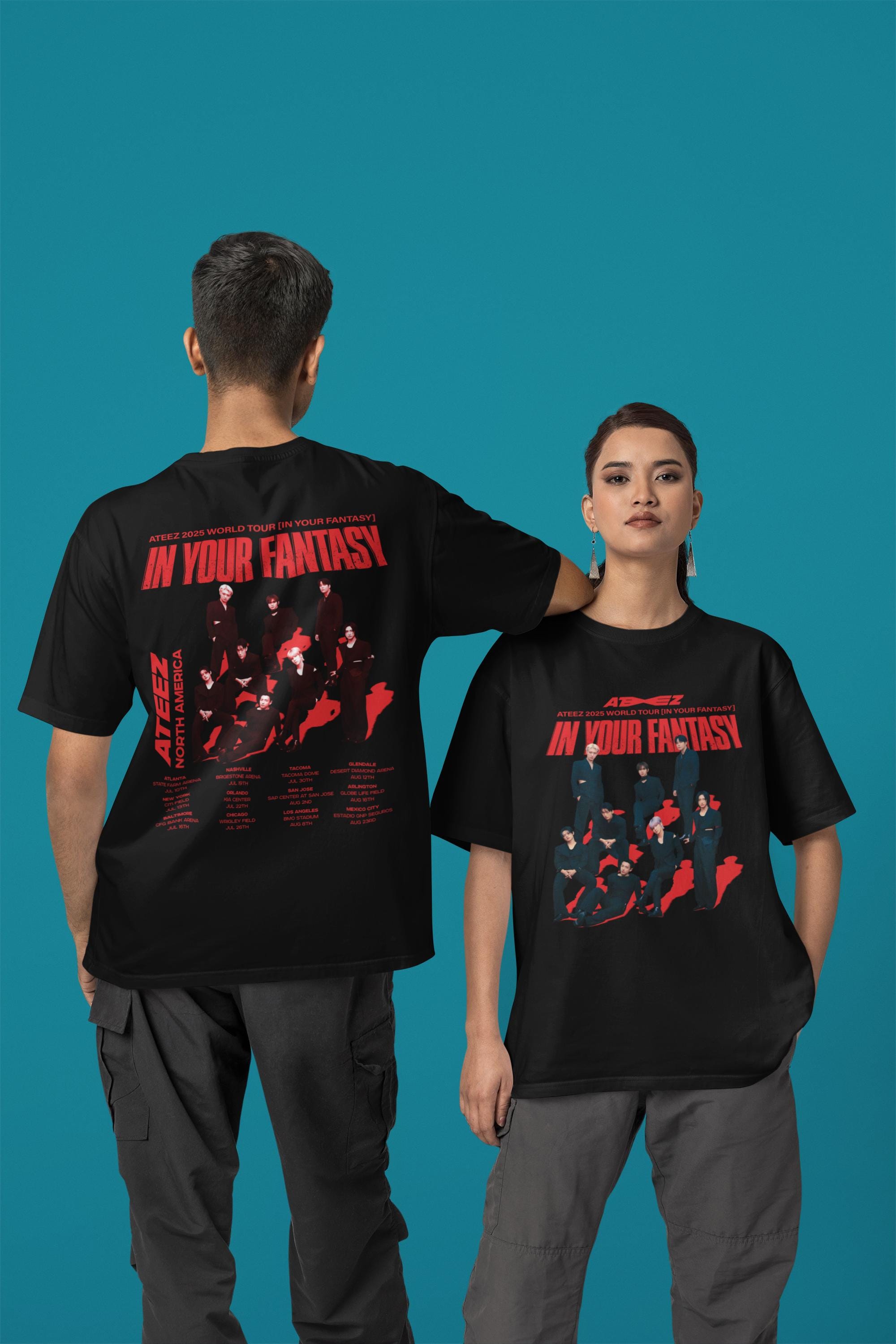ATEEZ World Tour in Your Fantasy in US T-shirt, Ateez Shirt Kpop