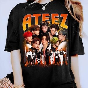 Vintage ATEEZ In Ihrem Fantasy Tour T-Shirt, Ateez Shirt, Ateez Mitglieder Kpop Ateez World Tour 2025 Shirt Ateez Shirt, ATEEZ Goldene Stunde Shirt