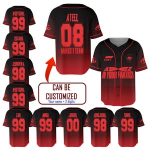 Custom Ateez World Tour In Your Fantasy Unisex Jersey, Ateez Merch, Ateez Jersey, Ateez Tour Baseball Jersey, Ateez Kpop Jersey, Ateez Gift