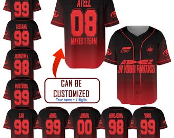 Personnalisé Ateez World Tour In Your Fantasy Maillot unisexe, Ateez Merch, Maillot Ateez, Maillot de baseball Ateez Tour, Maillot Ateez Kpop, Cadeau Ateez