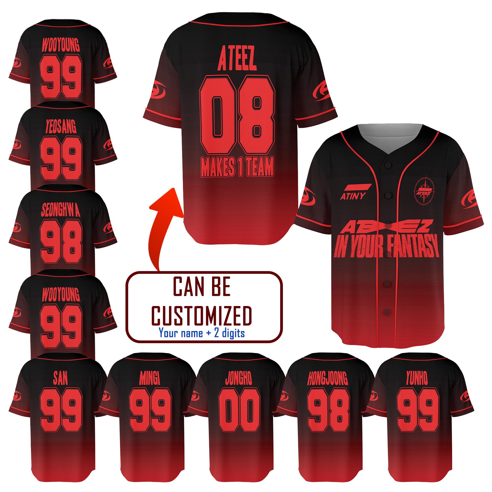 Ateez San Baseball Jersey - Etsy