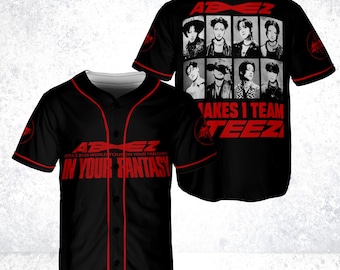 Ateez World Tour 2025 In Your Fantasy Unisex Jersey, Ateez Baseball Jersey Ateez Tour Merch, Ateez Kpop Baseball Jersey Ateez Concert Outfit