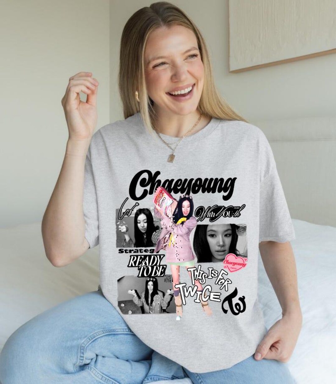 Twice Chaeyoungt-shirt, Twice This is for Shirt, Twice World Tour
