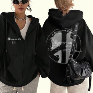 Aesthetic Gdragon World Tour 2025 Zip Hoodie, Kpop GDragon Tour Hoodie, GDragon Ubermensch Tour Merch, G-Dragon Tour Zip Hoodie, Kpop Gifts