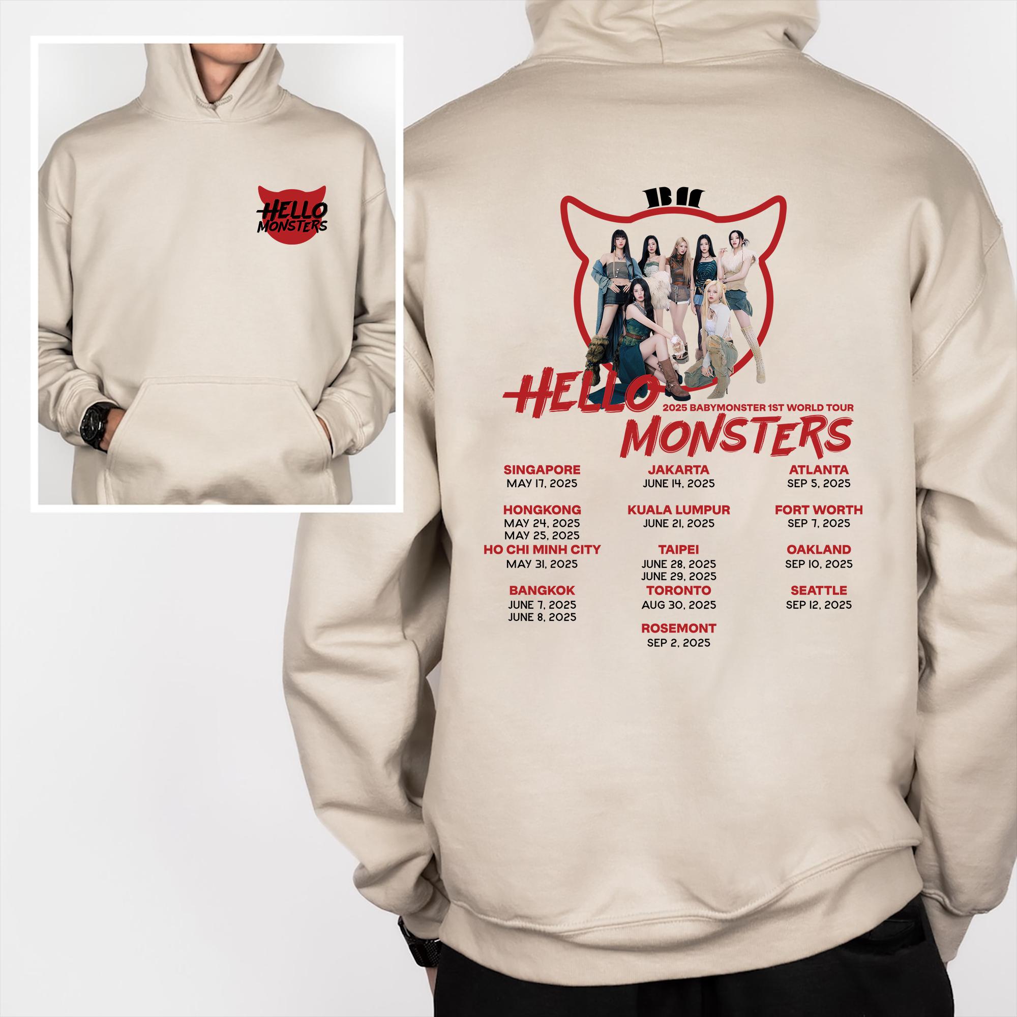BABYMONSTER Monster Hoodie パーカー　Lサイズ BABYMONSTER HELLO MONSTERS In SEOUL SWEAT ZIP-UP HOODIE