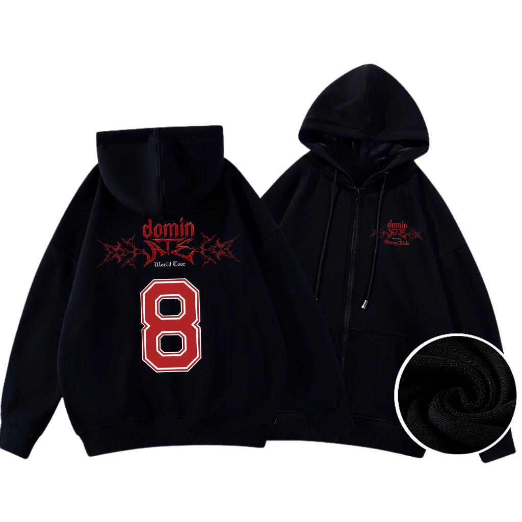 STRAY KIDS Domiate World Tour in Zip Hoodie, Stray Kids Zip Hoodie