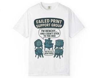 3D Printer Failed Print T-shirt | Benchy Support Group | Funny 3D Printing Gift | Tech Humor Tee | Maker Shirt