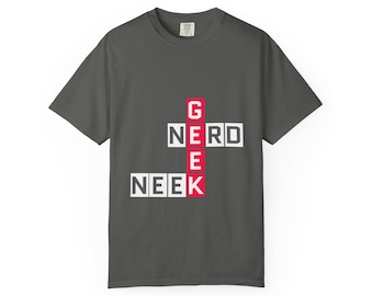Geek T-shirt | Minimalist Tech Design | Computer Nerd Gift | Vertical Typography | Programming Shirt