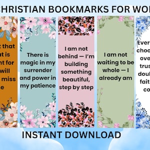 30 Bookmarks sublimation bundle ,3D flower Bookmark ,christian quotes bookmark , printable bookmark ,instant download