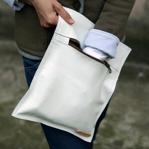 FOKS FORM Clu Bag 01, leather clutch, weeding clutch, leather handbag, evening bag, leather purse image 3