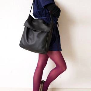 FOKS FORM Tote Bag 08, Leder Henkeltasche, Handtasche, Schultertasche, Alltagstasche, Strukturbeutel, Geschenk